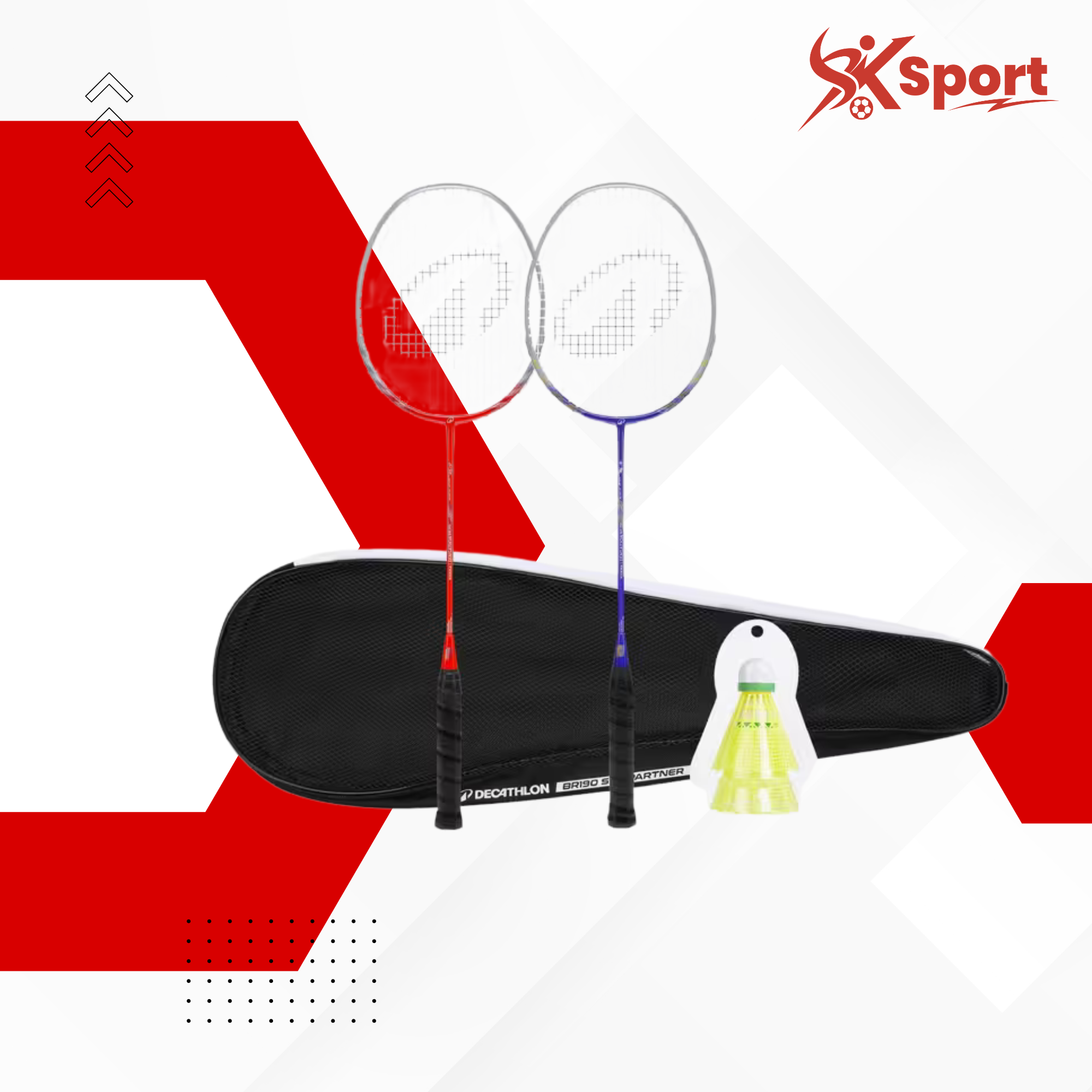 Set Raket Badminton BR 190 - Biru Merah